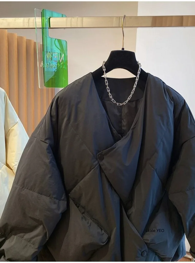 Ladies Down Cotton Jacket 2025 Loose Casual Advanced Women's Winter Parka Coat Design Sense Comfortable Female Outerwear