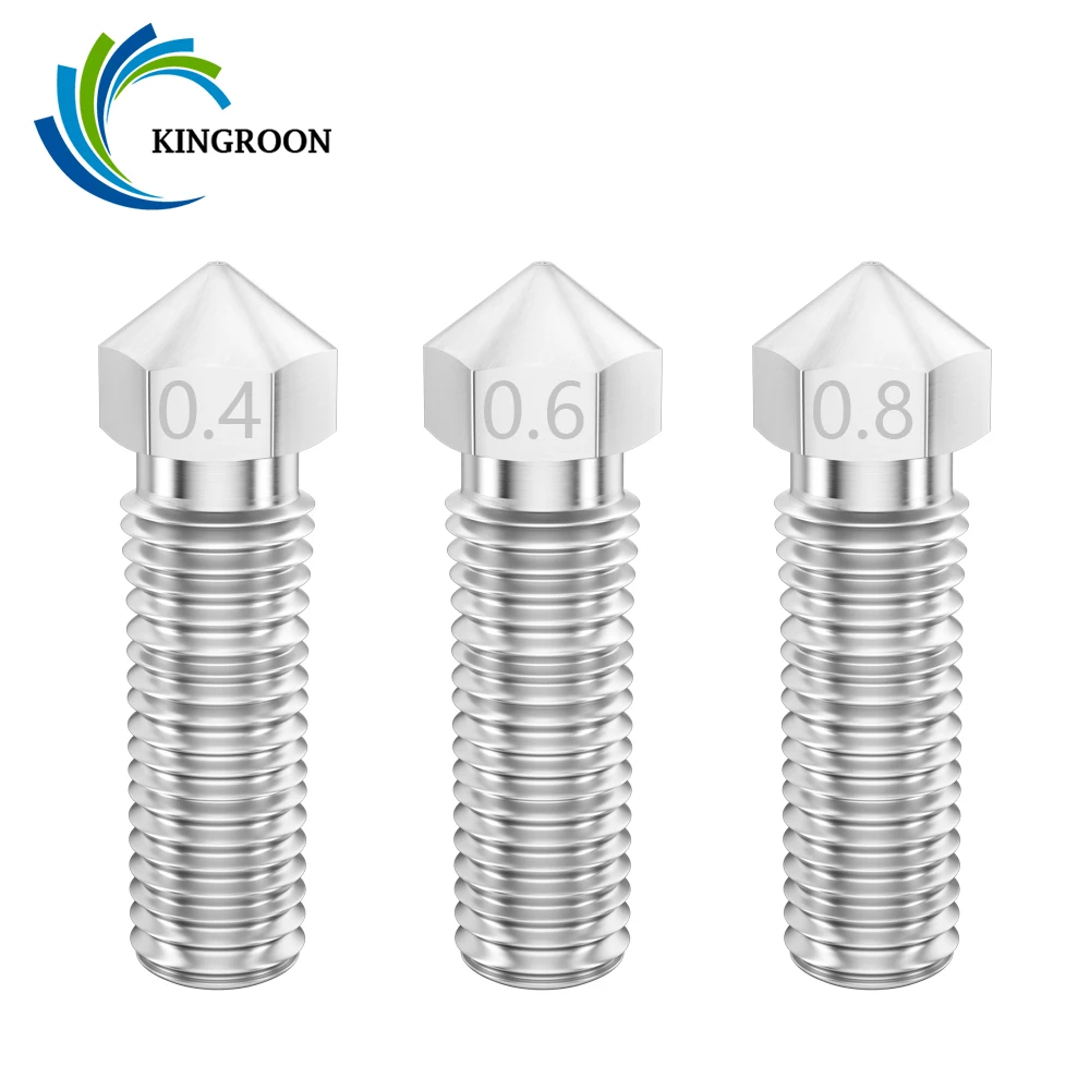 Vulcão Chapeado Cobre Bocal Extrusora Bocal para E3d Hotend 1.75 Filamento Peças de Impressora 3d Kingroon-v6 - Imagem 3