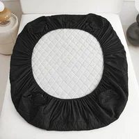 ⁦واقي مرتبة مبطن سميك مقاوم للماء – مطاطي لكوين وكينج ✨🛏️.⁩ - الصورة ⁦3⁩