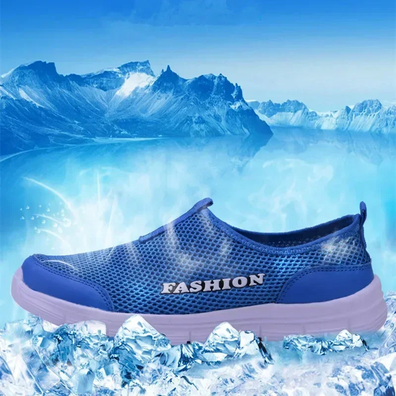 Breathable Mesh Casual Men Shoes Summer Sneakers Lightweight Slip on Sandals