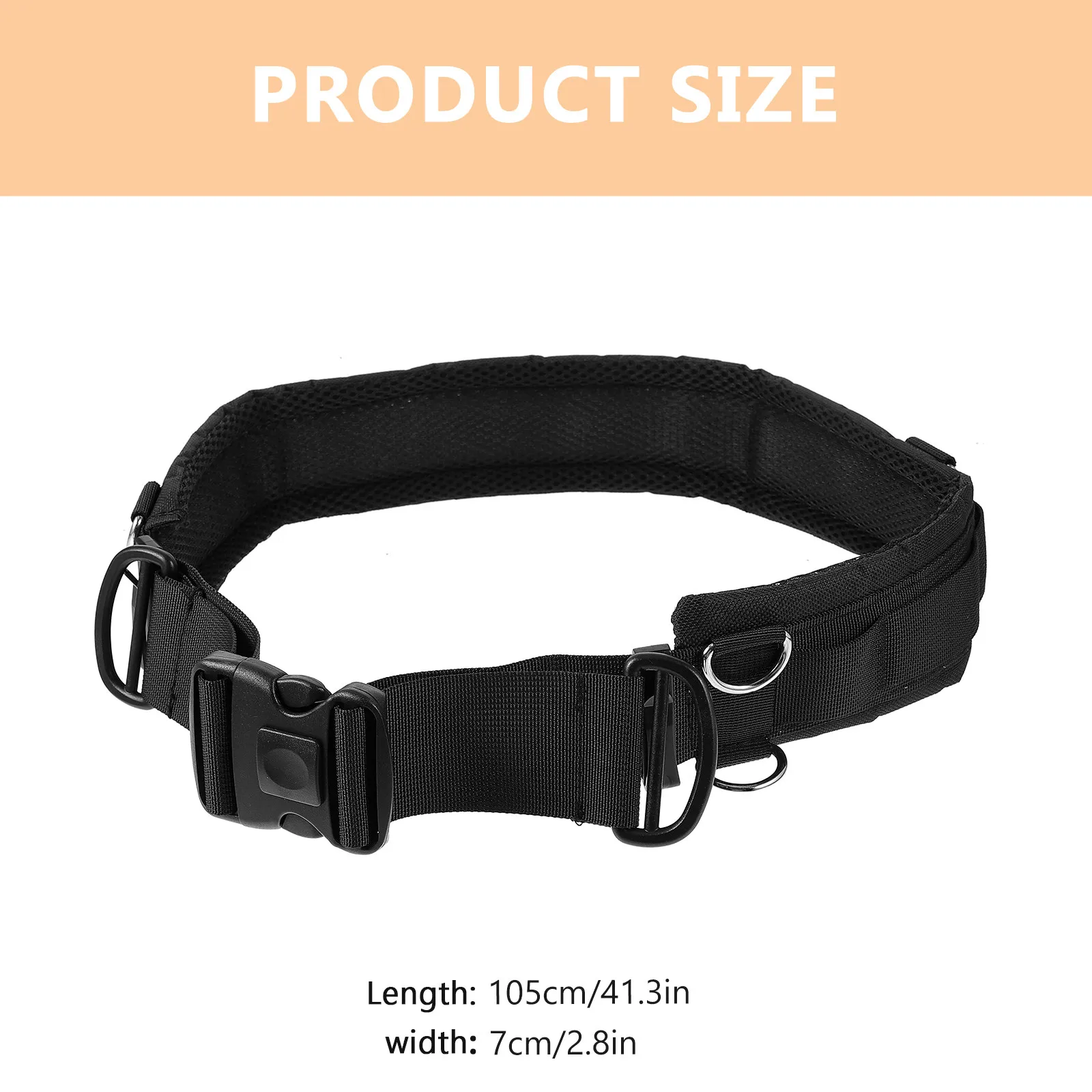 1Pcs 카메라 허리 벨트 조절 가능한 나일론 통기성 렌즈 가방 홀더 멀티 확장 가능한 스토리지 사진 스트랩 블랙