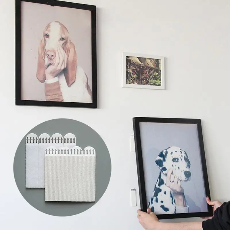 Hanging photo display picture strips for walls double sided adhesive removable tape