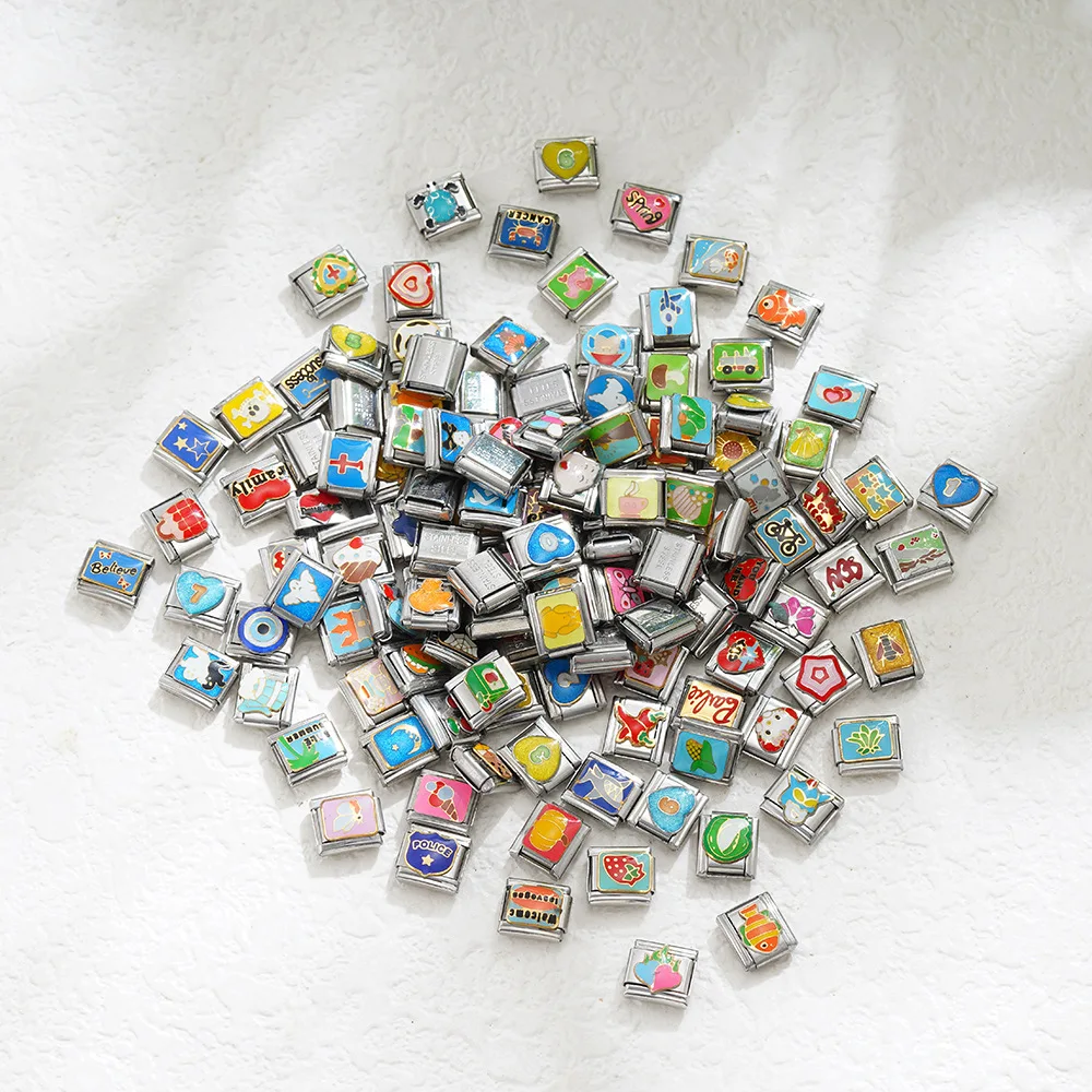 Personalized Italian Charms Bracelet Bangle for Women Color Printing Custom Vintage Stretchy Bracelets No Pinched Tarnish Free