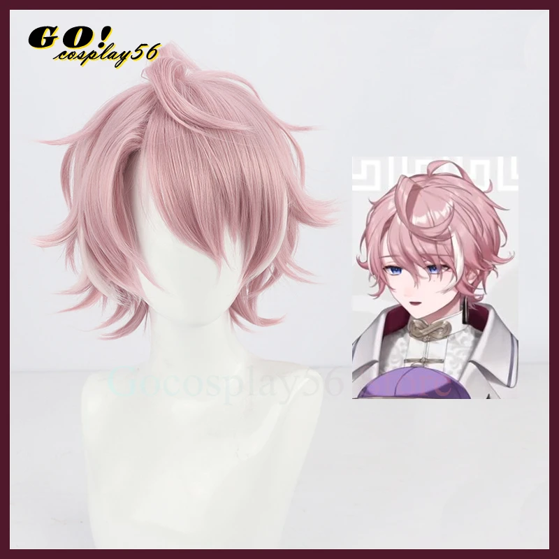 

VTuber Neo-Porte Minase Cosplay Wig Youtuber Short Light Pink Straight Heat Resistant Hair