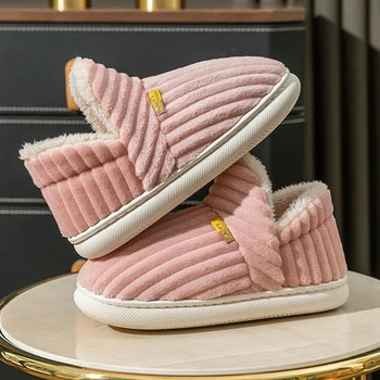 Litfun Warm Plush Fur Slippers For Women Men Winter Indoor Fluffy Warm Fuzzy House Slippers Outdoor Fuzzy Soft Furry Slippers - Image 3