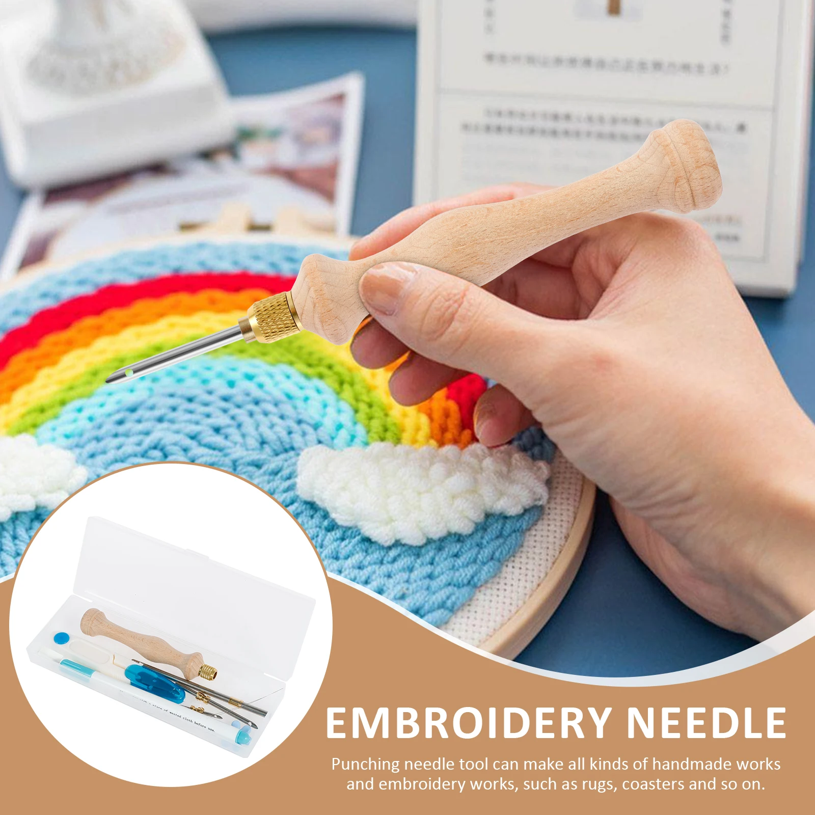 Embroidery Punch Needle Kit Craft Tool Punch Needle Set Embroidery Knitting Stitching Multipurpose for DIY Sewing 16/8Pcs embroidery set embroidery kits embroidery tool