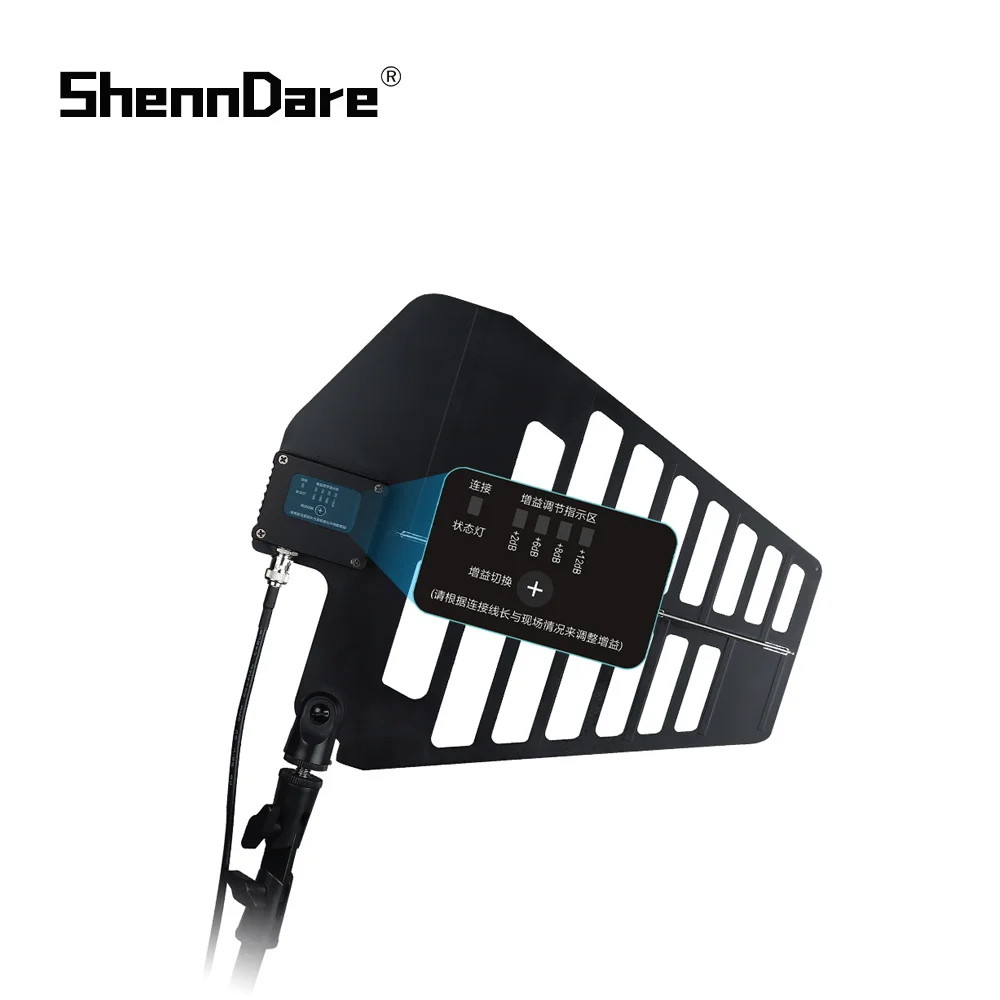 ShennDare HT-FD10 10 채널 안테나 디스트리뷰터 시스템, UHF 안테나 스플리터, RF 신호 부스터, 마이크용 디스트리뷰터 증폭기