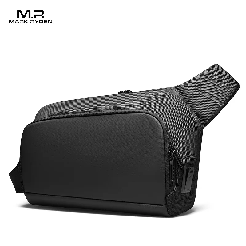 Waterproof CrossBag Personality Fashion Men Magnetic Messenger Bag Lightweight Minimalist Sling Shoulder Bag