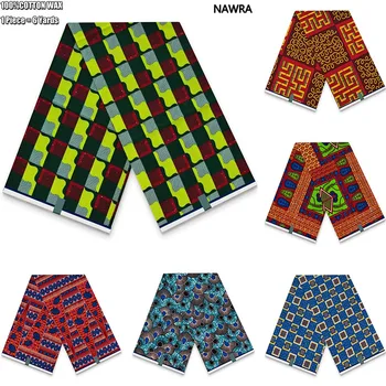 2025 Hot Sale Guaranteed Veritable 100%Cotton African Real Wax Print Fabric Soft Comfortable Ghana Style Pagne Ankara Wax Fabric 1