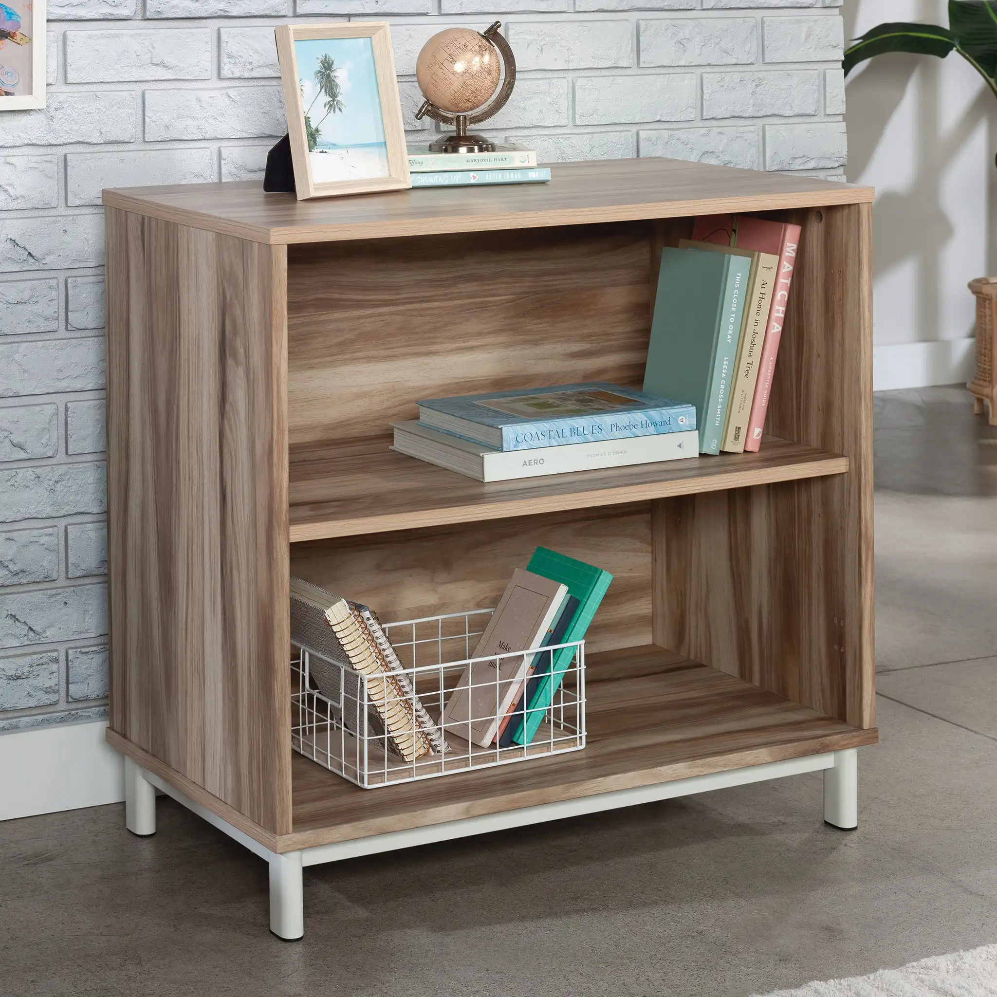 

Worksense от Sauder, коммерческий книжный шкаф с 2 полками, отделка обжигом из акации