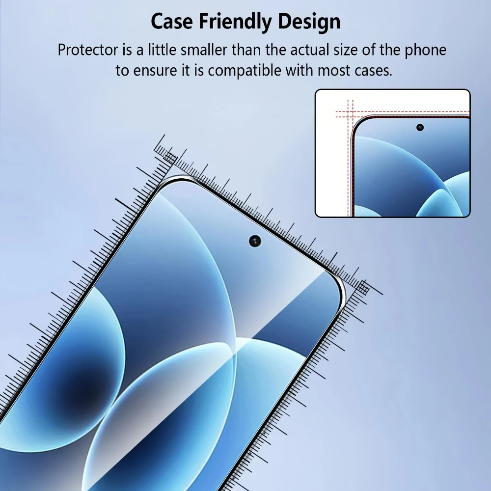 3-Pack HD Clear Tempered Glass Screen Protectors with 9H Hardness