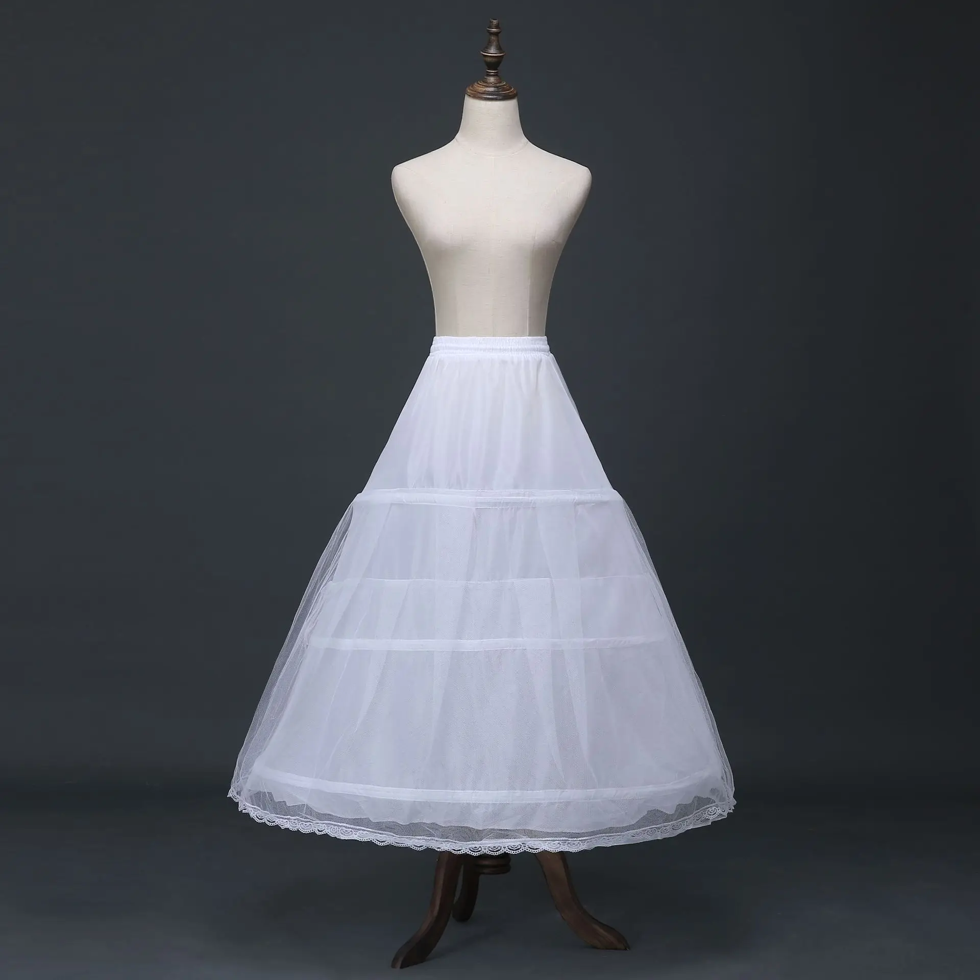 Wedding Accessories Petticoat Vestido Longo Ball Gown Crinoline Underskirt 3 Hoops Skirt Petticoats In Stock