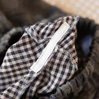 Pantalon de couchage pour hommes en gaze de coton pur 100%, pantalon de maison ample et décontracté en Jacquard rétro pour hommes, pantalon de pyjama fin d'automne pour hommes 6