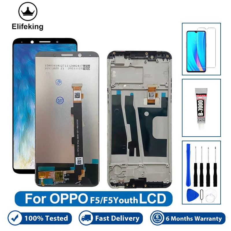 Écran LCD + Tactile Pour Oppo F5 - Blanc - Pièce Détachée Neuve