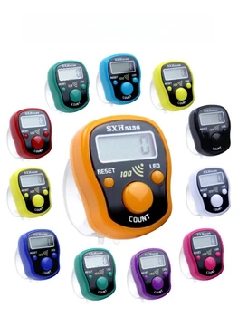 12/1pcs Ring Counter Portable Electronic Counter Manual Key Counter Mini Handheld Counter (Assorted Colors) 1