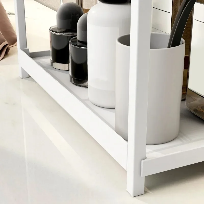 Double desk storage rack Kitchen organizer Bathroom countertop Perfume and cosmetics shelf Dressing table rack 6