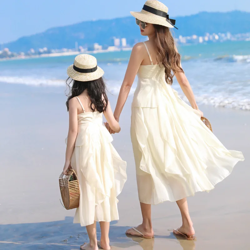blue dress for baby girl Girls Strapless Beach Dress in Cotton Gingham Mint – Rock Olive