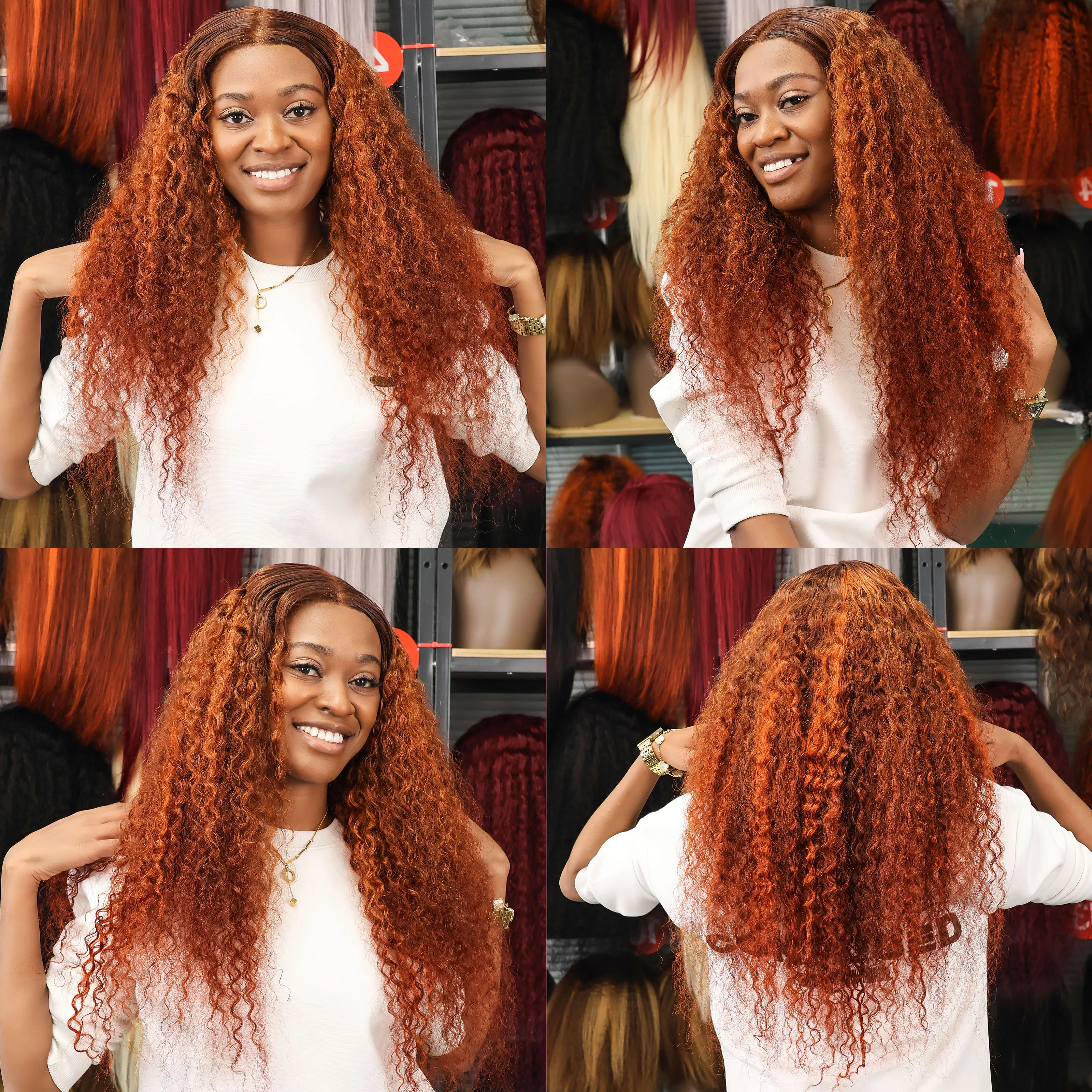Ombre Orange Ginger Lace Front Wig 13x6 HD Water Wave Curly High Density 22 S902f2841f5a747ee83c68bef7b8b2b27q Ombre Orange Ginger Lace Front Wig 13x6 HD Water Wave Curly High Density