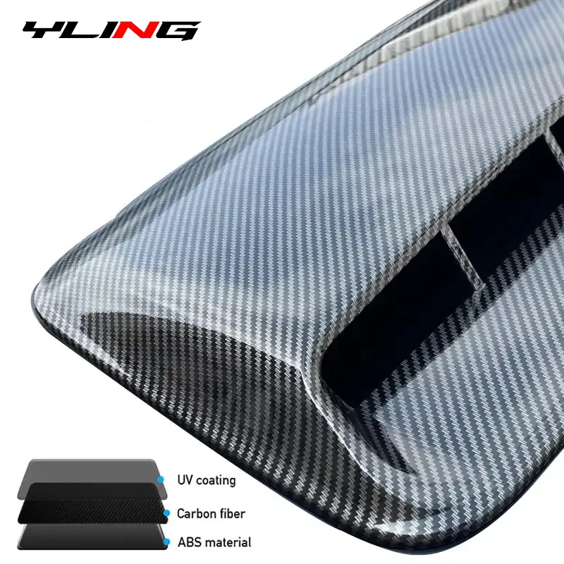 Auto Tuning Car Air Flow Intake Hood Scoop Vent Bonnet Decorative Cover For BMW Audi Benz Focus Mk2 Passat B5 4x4 Accessories hood vents
