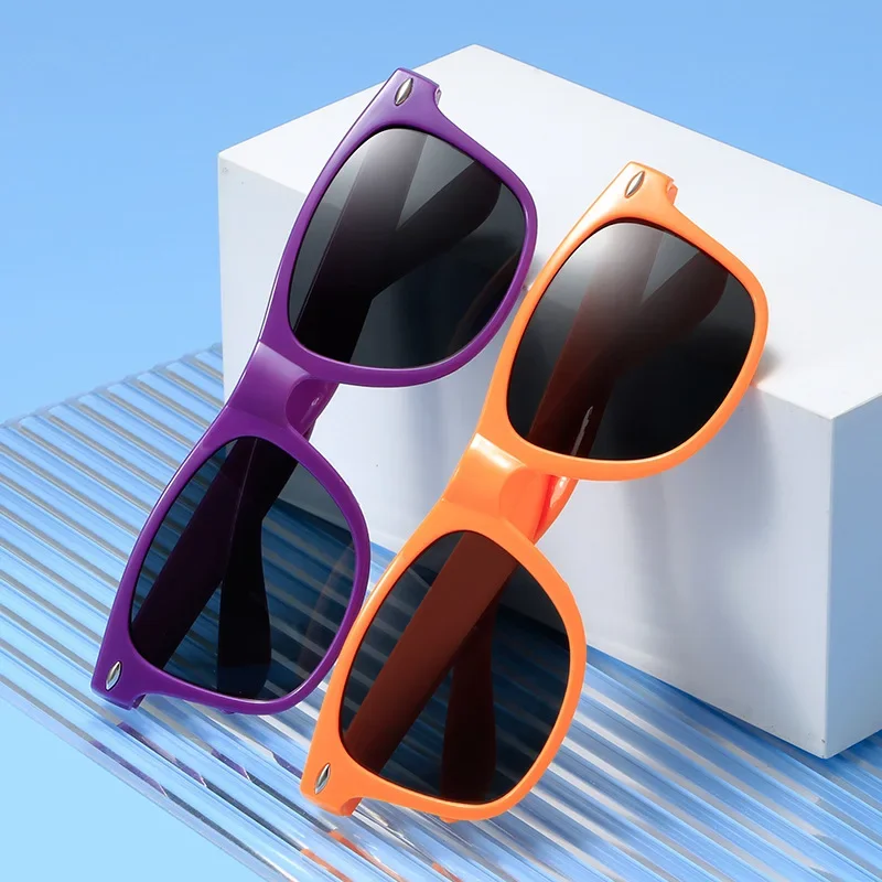 Новые детские модные солнцезащитные очки для девочек милые Солнцезащитные очки для мальчиков в круглой оправе уличные солнцезащитные очки UV400 Солнцезащитные очки