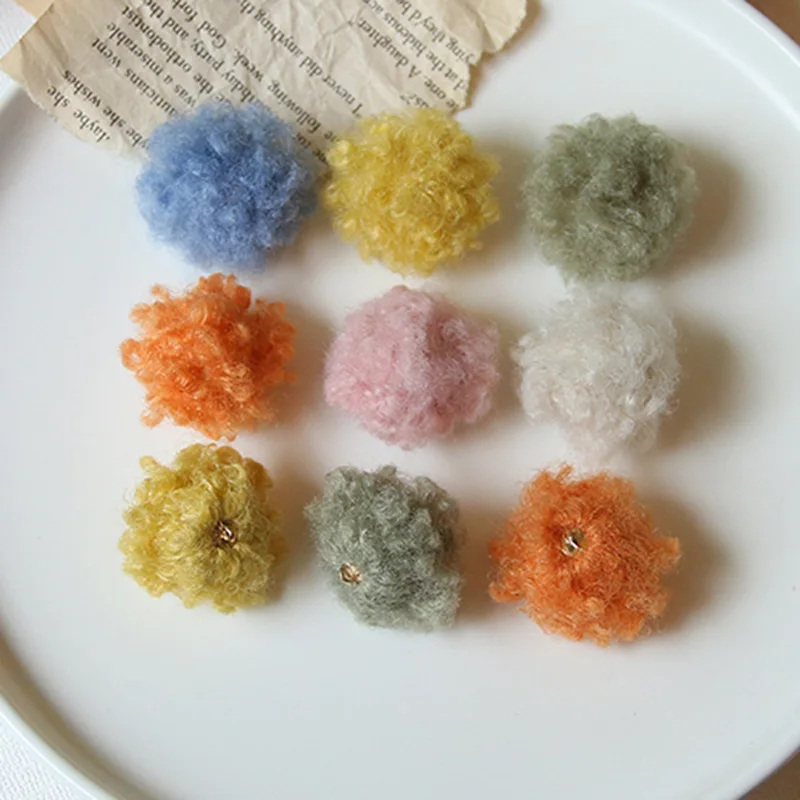 

5 шт. разноцветные махровые плюшевые шерстяные шарики подвесные аксессуары «сделай сам» серьги ручной работы оптовая продажа ювелирных изделий