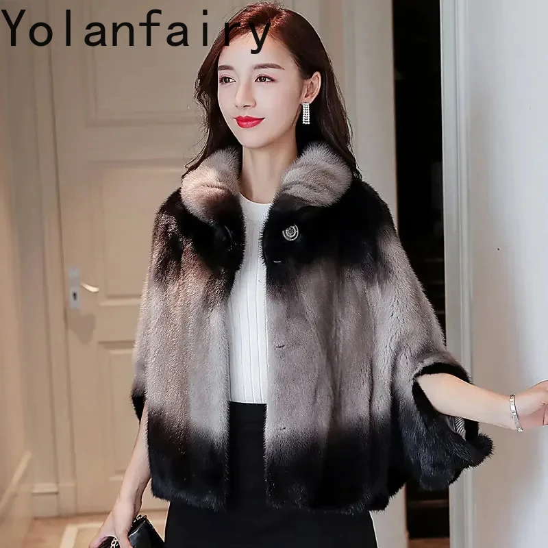 

Real Fur Coat Women Mink Fur Jackets for Women 2024 New Autumn Winter Short Mink Fur Coats Lapels Women Jacket Half Bat Sleeve