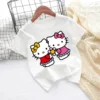 Hello Kitty Melody Children's T-shirt Kawaii T Shirt Sanrio Anime Cartoon Children Casual Clothes Y2k Tee Shirt Kid Girl Boy Top 3