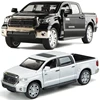 1/32 TOYOTA Tundra TRD Pickup Diecast Toy Truck Model Miniature Pull Back Doors Openable Sound & Light Collection Gift For Boy 1