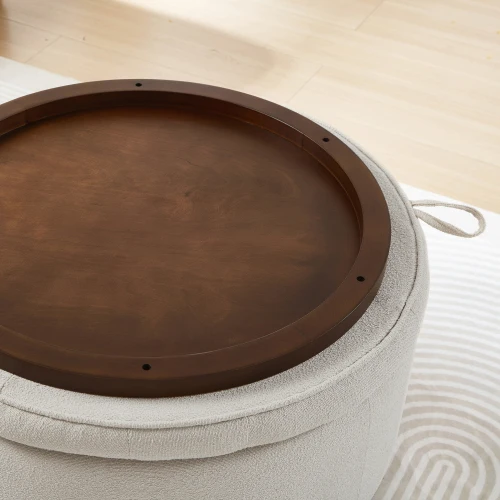 Round Storage Ottoman 3