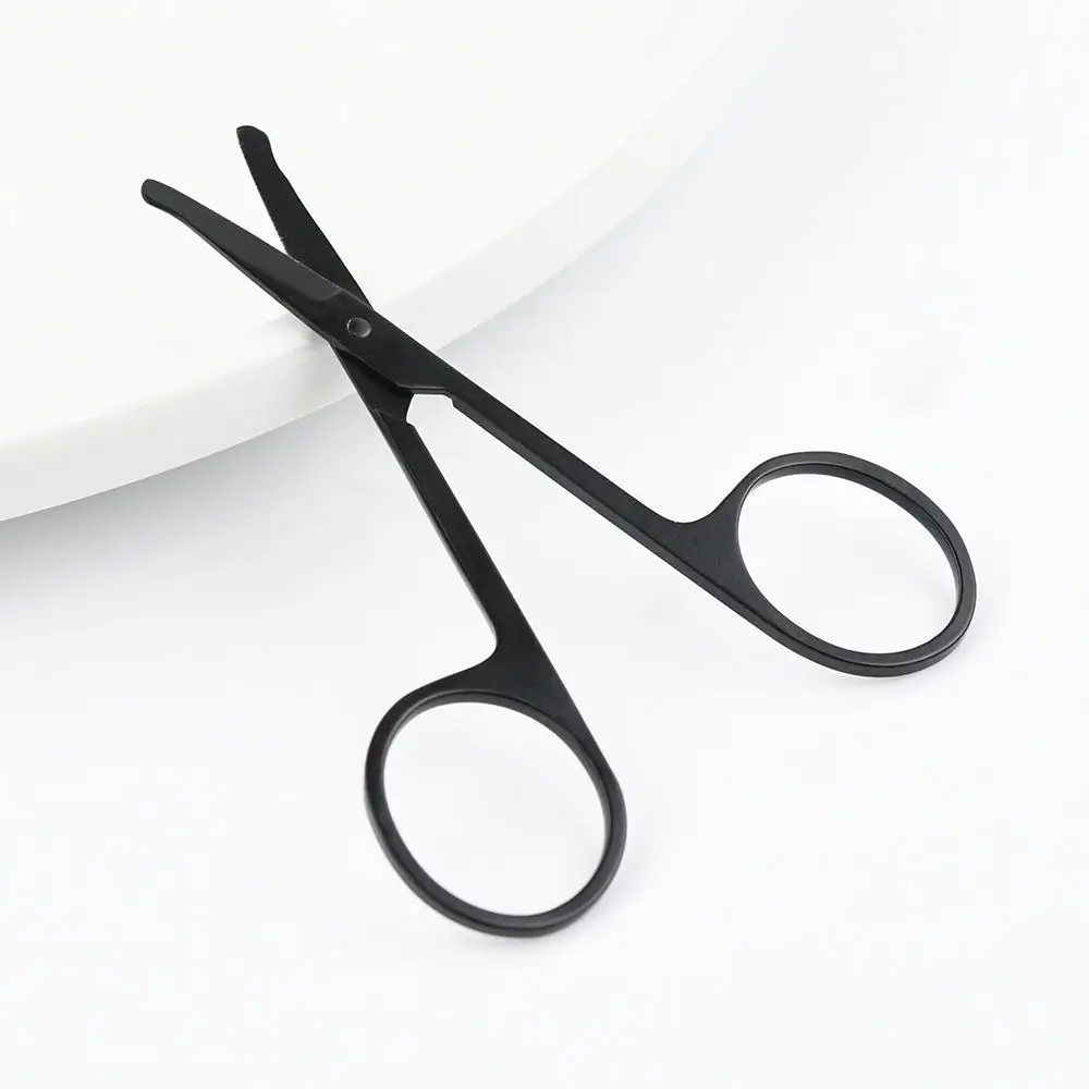 Unisex Stainless Steel Black Round Head Safe Nose Hair Scissors (Do Not Hurt Nose) 5