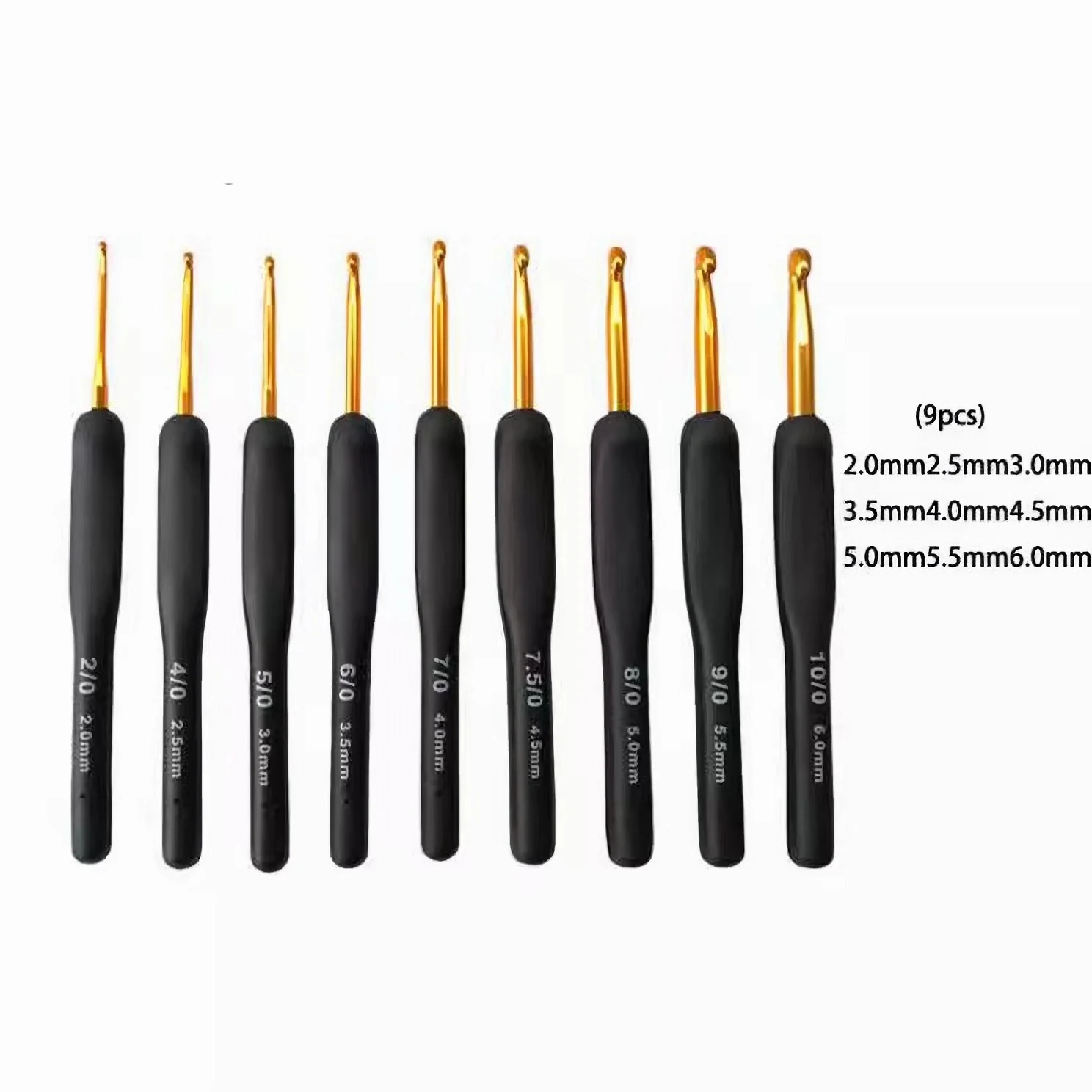 Crochet Hook Needle Silicone Handle Aluminum Crochet Needle Set Ergonomic Crochet Hooks for Arthritic Hands Crochet Gift 2