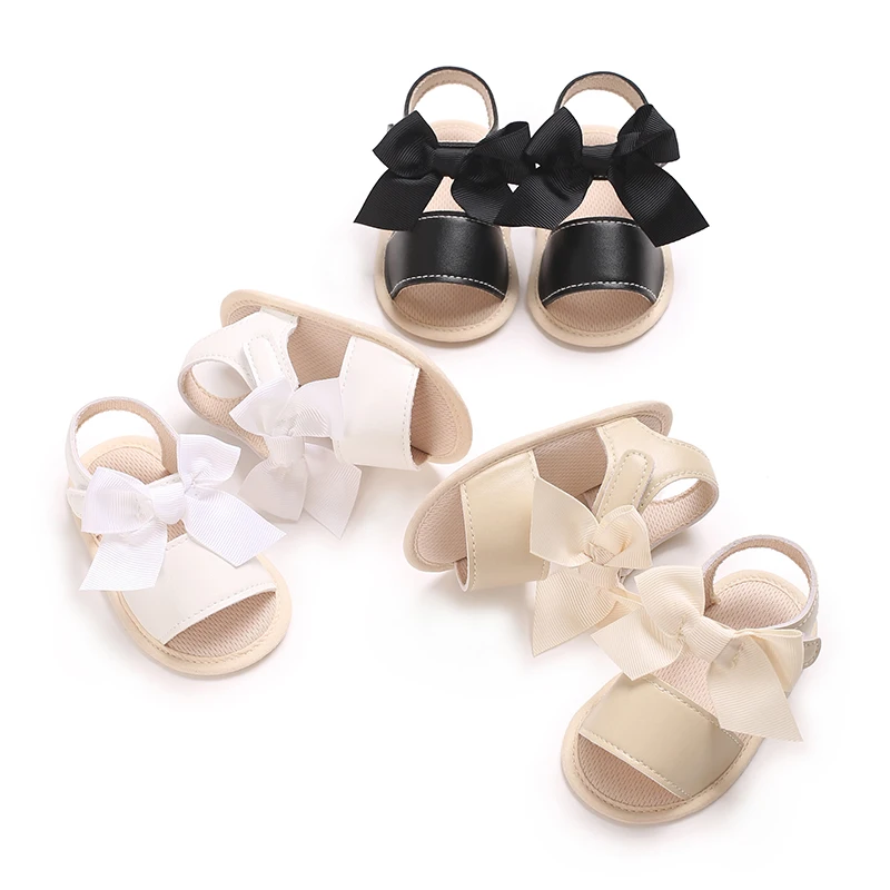 3-Color Girls Prewalker Baby Shoes Summer 0-18 Months Baby Shoes Soft Soles Breathable Sandal Toddlers 1