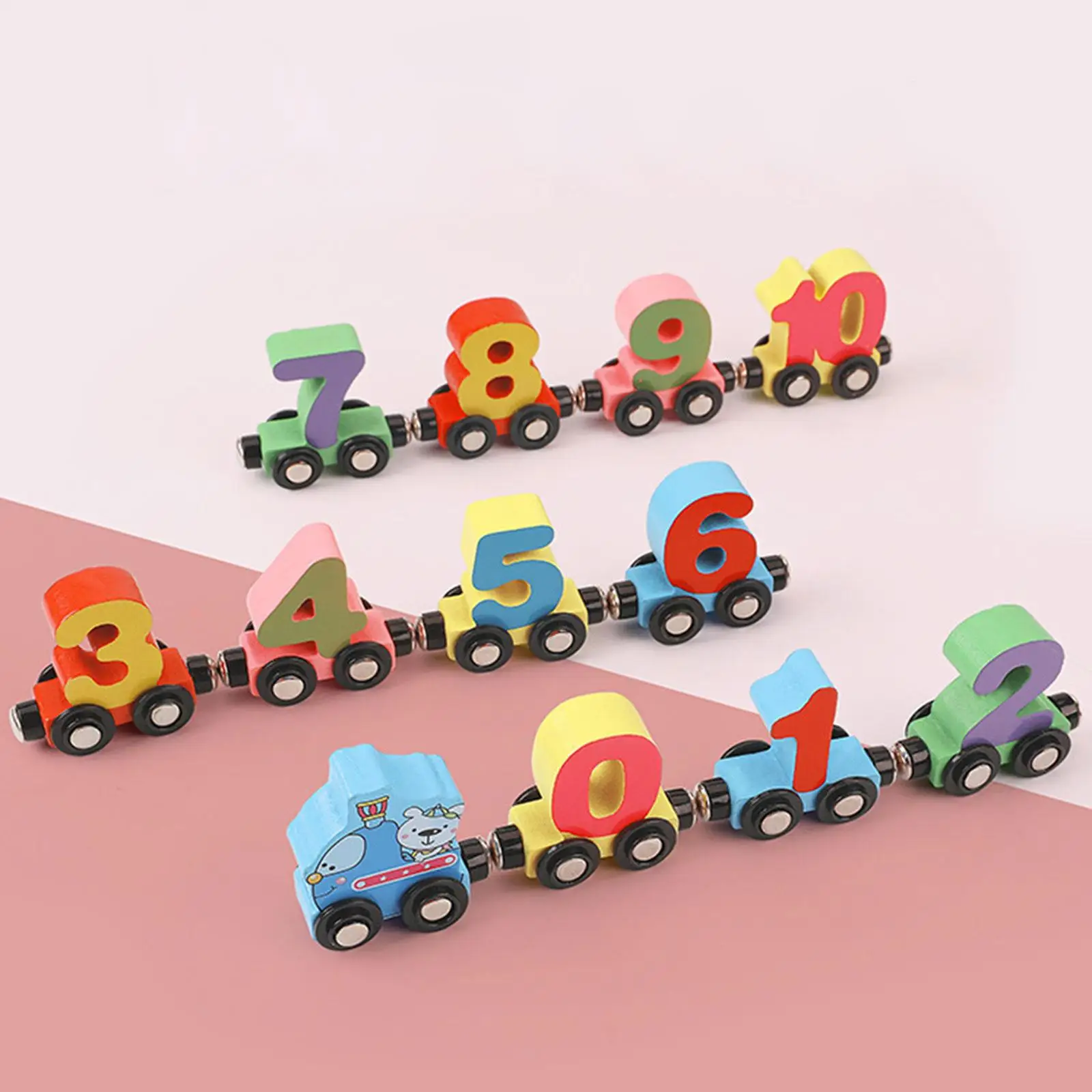 

Magnetic Number Train Set Wooden Train Set Toy Educational Toys for Children 1 2 3 Year Olds Girls Boys Toddlers Birthday Gifts