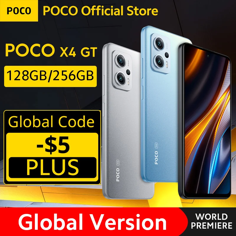  Смартфон POCO X4 GT, 128 ГБ/256 ГБ, 8100 Гц, 64 мп, тройная камера, зарядка 67 Вт 