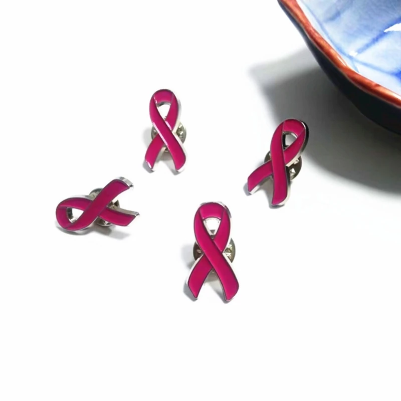 

10 Pieces Pink Ribbon Brooches Cancers of Breast Awareness Brooch Lapel Pins Pins Enamel Jewelry Pins for Women Men