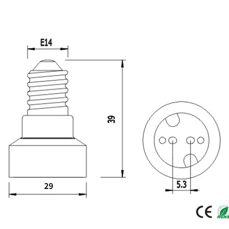 Candle Lamp Base E14 To MR16 MR11 GU5.3 G4 GY6.35 Halogen LED CFL Light Socket Adapter Lampholder Converter PBT Flame Retardant