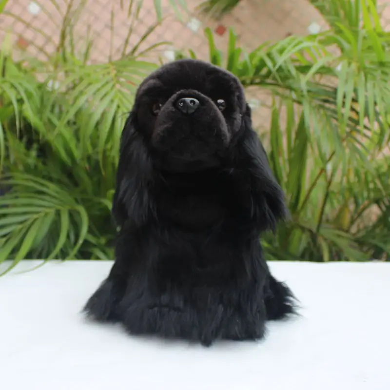 

sitting simulation black dog toy plush high quality Inka hound doll gift about 27cm