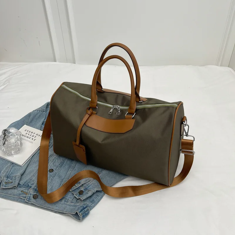 Luggage bag female short trip travel handbag handbag collision color portable sports gym bag girls out travel bag