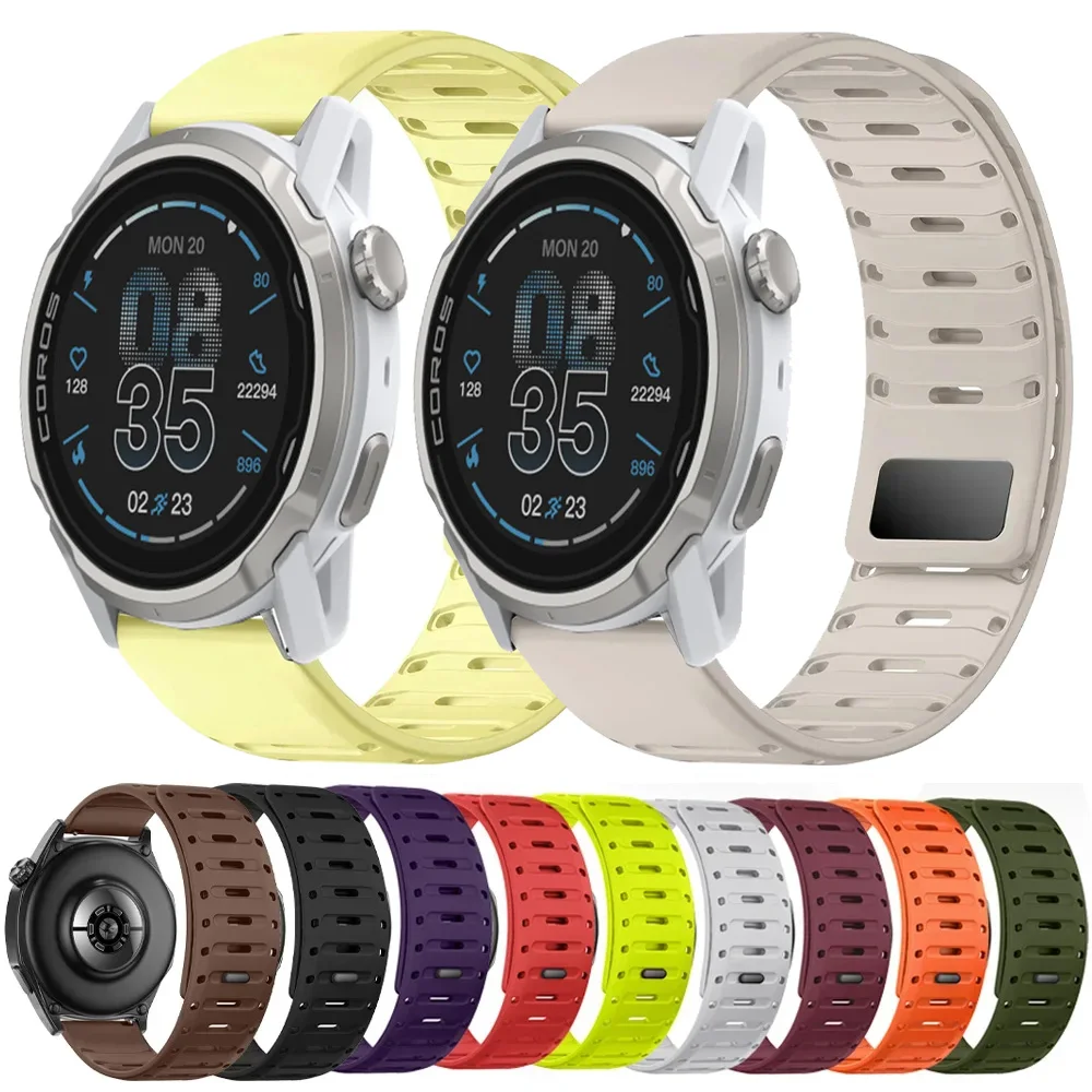 22mm Sport Silicone Magnetic Adjustable Wristband Strap