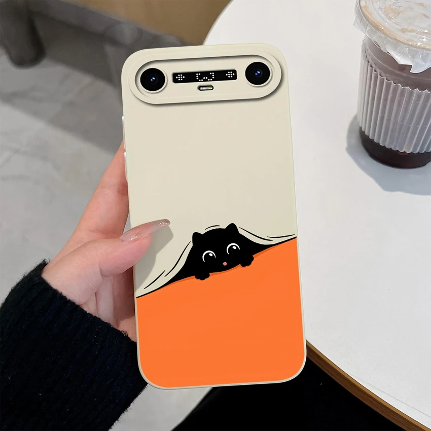 Beautiful Clouds Pattern Slim Liquid Silicone Anti-Slip Phone Case