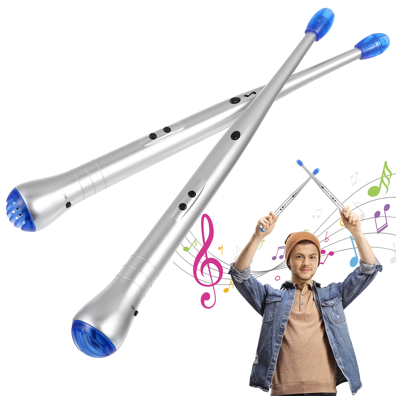 

Electric Rhythm Beat Stick Kids Toy Air Drumsticks For Children Toy Instruments Toys Music Electronic Drums And Sticks