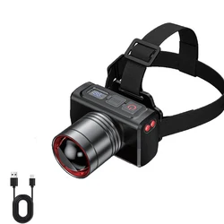 Rechargeable Waterproof Outdoor Headlamp with Motion Sensor and Flashing LED Light (1pc)