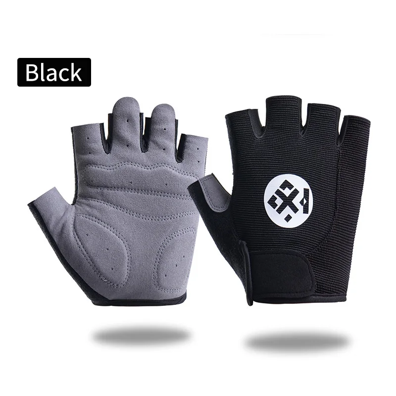 Padded Half Finger Anti-Slip Cycling Gloves - Breathable and Shock-Absorbing Design for Enhanced Comfort