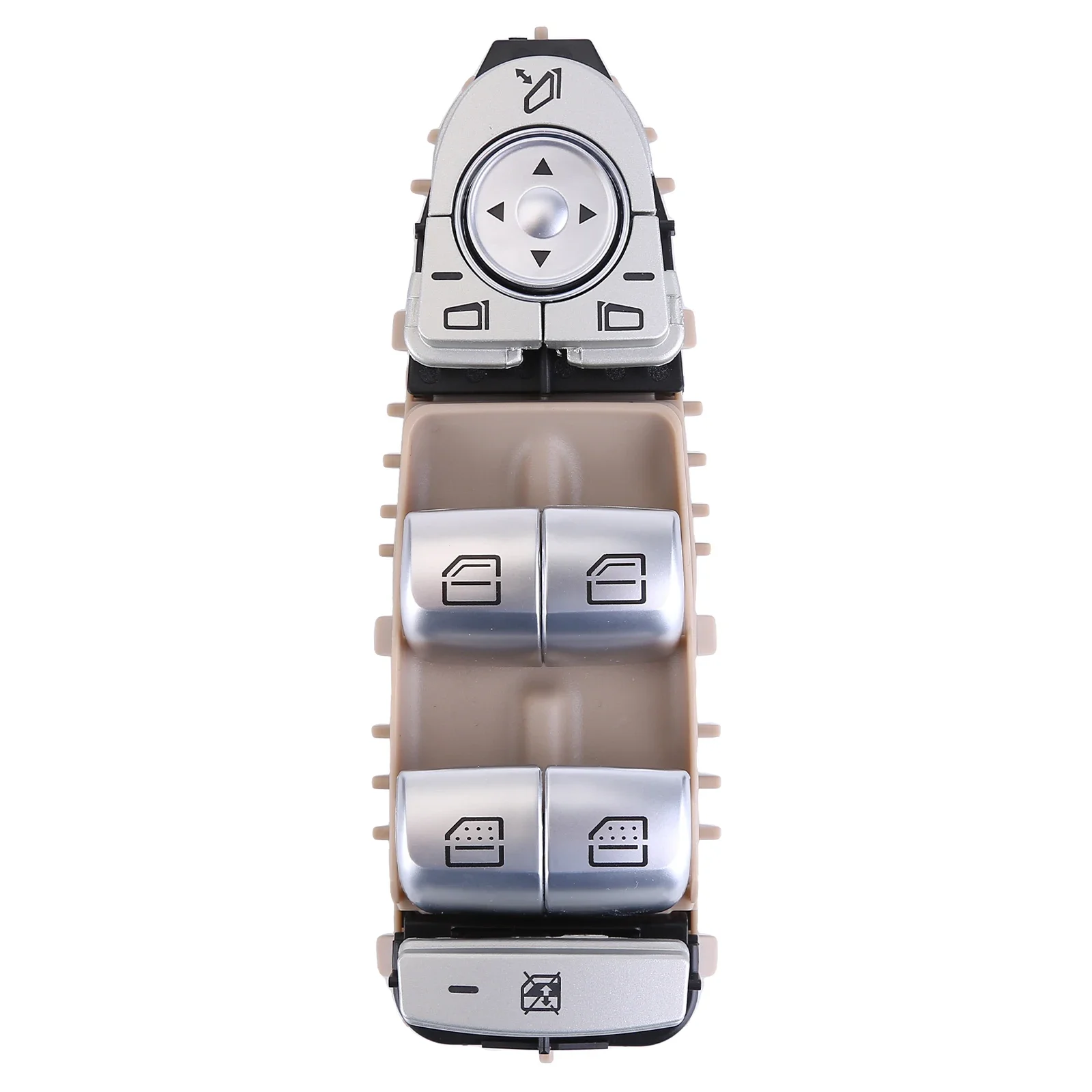 Silver Plastic Power Window Switch for Left Front Window