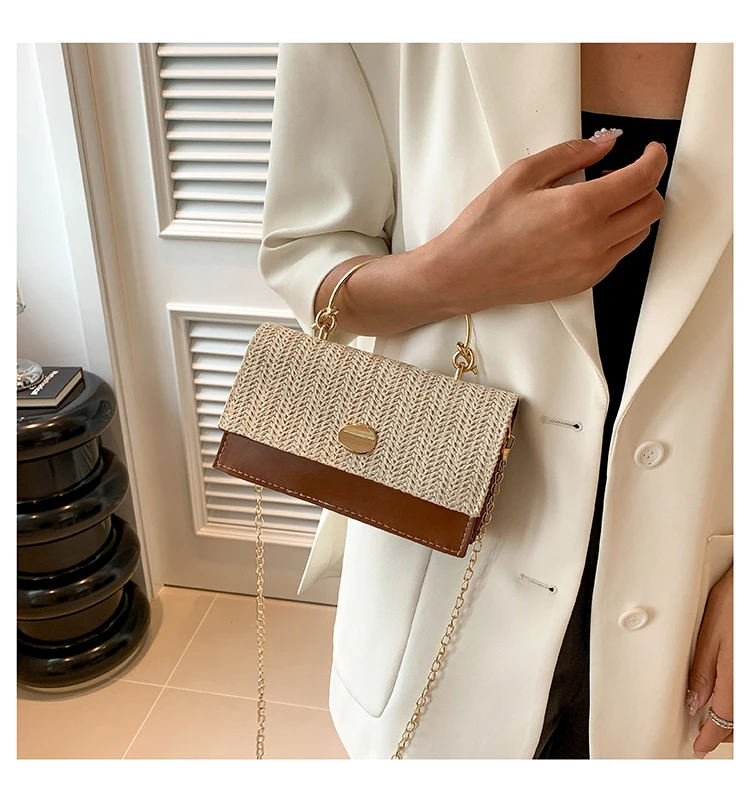 Fashion Pu Hasp Ladies Top-Handle Bags Braid Design 2024 New Brand Shoulder Bags for Women Free Shipping Bolsas Femininas
