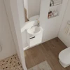Floating Bathroom Vanity with Sink Modern Cabinet Small Wall Mounted Bathroom Vanitiy with Soft-Close Door White 3