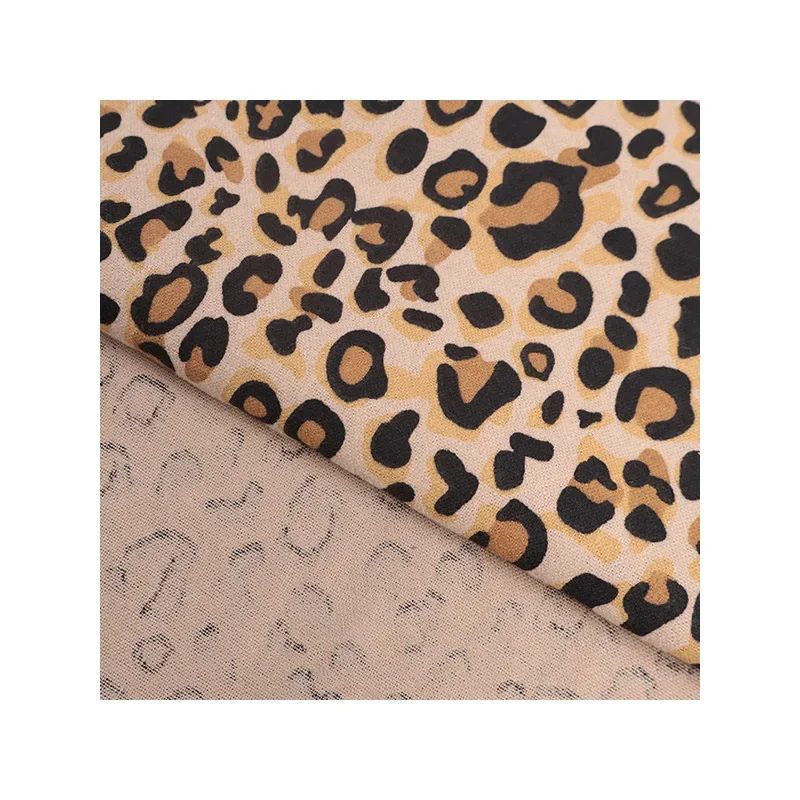 Cotton Flannel Printed Fabric Leopard Print Children's Casual Shirt Women's Shirt Material Soft Comfortable Eco-Friendly