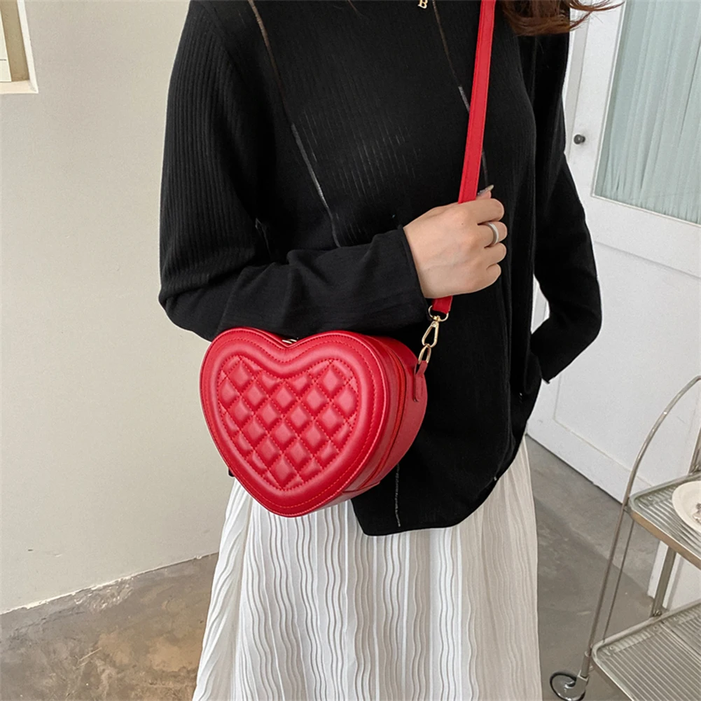 Fashion Design Women's Shoulder Bag Vintage Girls Love Heart Handbag Retro  Female Sling Crossbody Small Tote Purse Messenger Bag