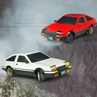 Mini Toys 1/18 Scale RC Drifting Racing Car RWD LDRC LD1801 AE86 Wireless Control Vehicle Model with Gyroscope Light System 1