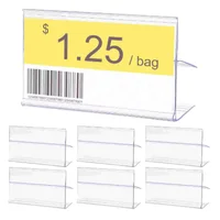 30pcs Transparent Price Label Holder Holder Supermarket Shelf Label Holders Merchandise Price Display Holders Shelf Label Card 1